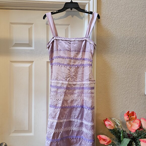 Moschino Cheap and Chic Pink Purple Lace Dress 90s 10 - Picture 3 of 14